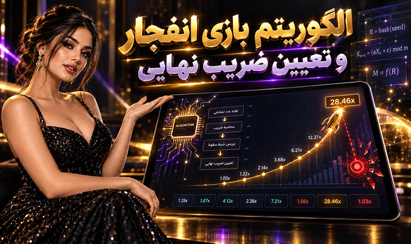 الگوریتم بازی انفجار و تعیین ضریب نهایی